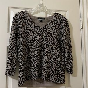cheetah print sweater